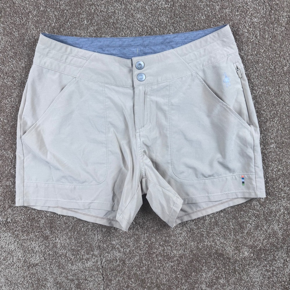Smartwool Womens XS Beige Hiking Shorts Outdoor Active Trail 4 Inch Inseam